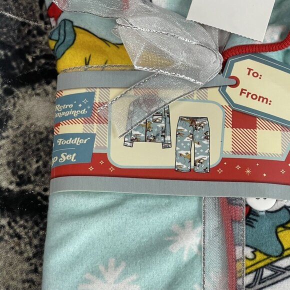 Toddler Disney 12 Months 100 Mickey Mouse Friends Matching Family 2pc Pajama Set - Picture 2 of 10